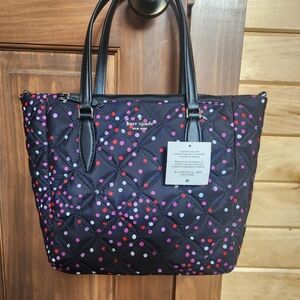 Kate Spade Black and Purple Satchel